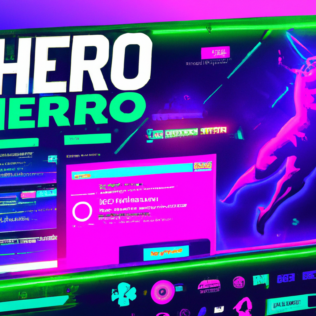 NeonArcade interface: neon menu, HUD, leaderboard snapshot